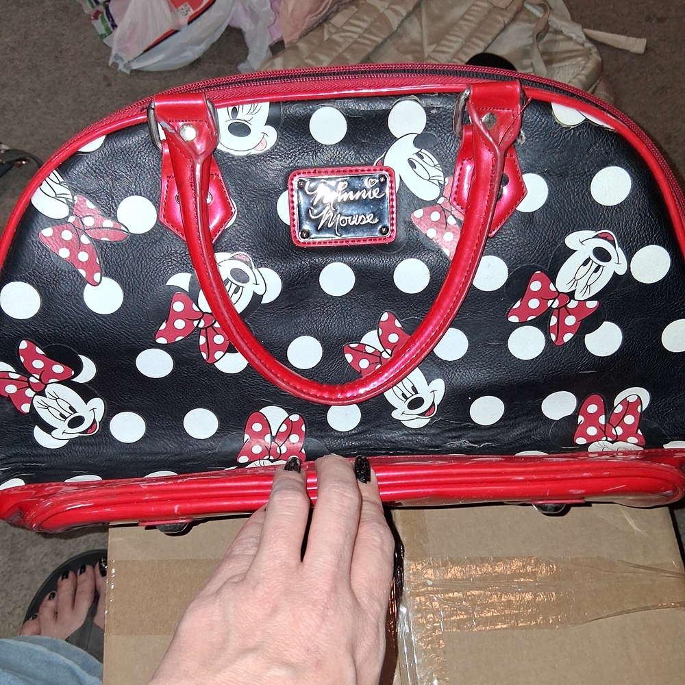 Loungefly Black, White & Red Minnie Mouse Satchel